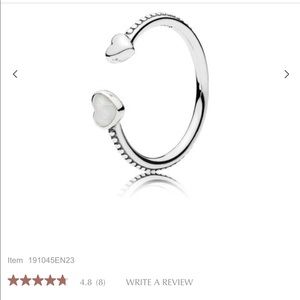 Pandora Hearts of Love Ring Silver Enamel